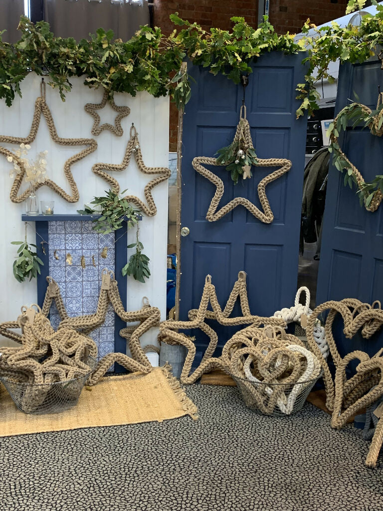 65cm Jute Star door wreath - Image 7