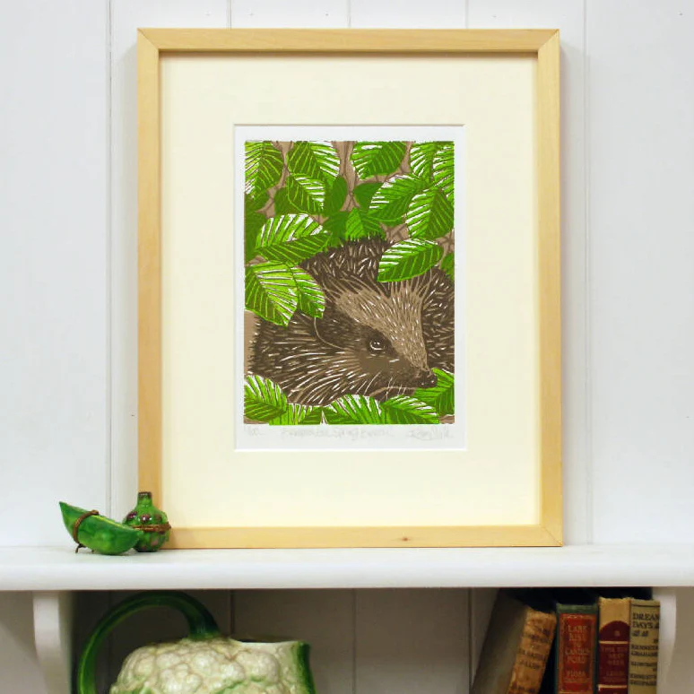 Beneath the Autumn Beech - Limited Edition - Original Linocut Print - Image 3
