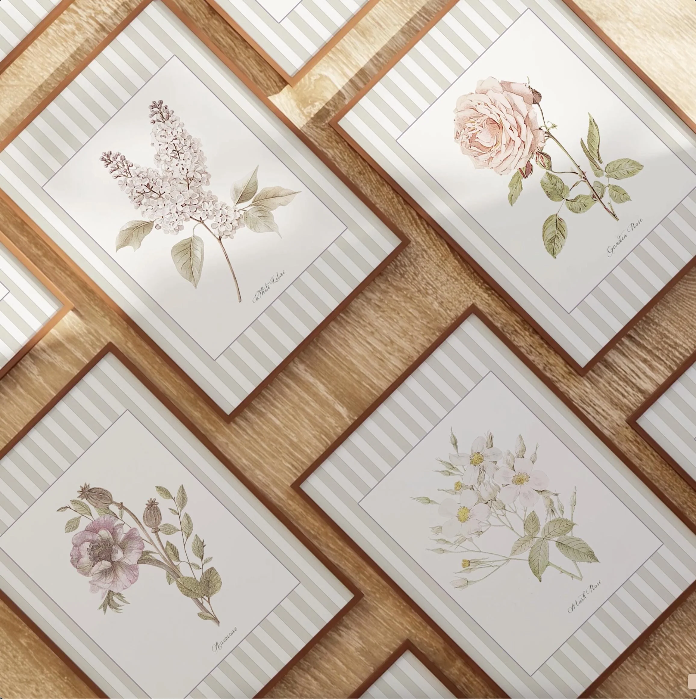 Botanical Watercolor Poster Hibiskus Print Set of 3 - Image 6