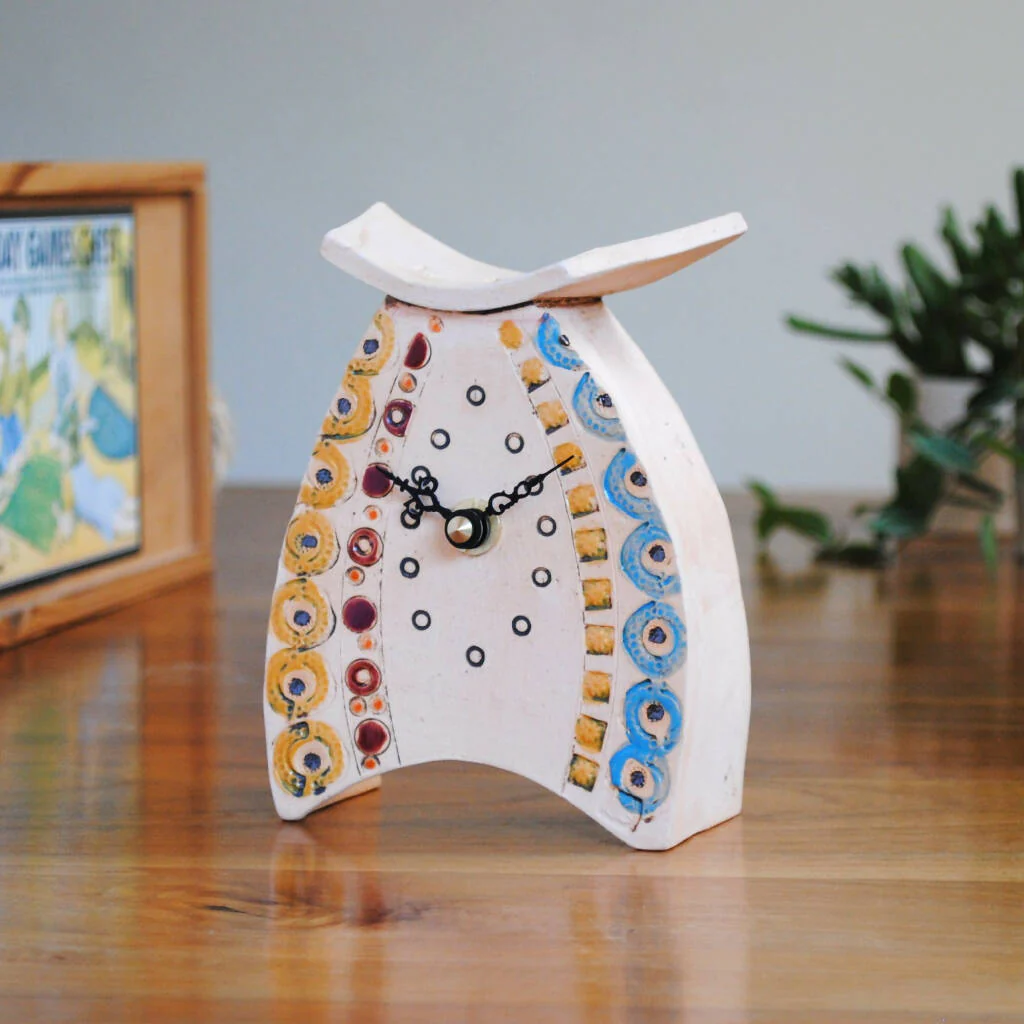 Boutique Mantel Clock in Bright Colours - Image 3