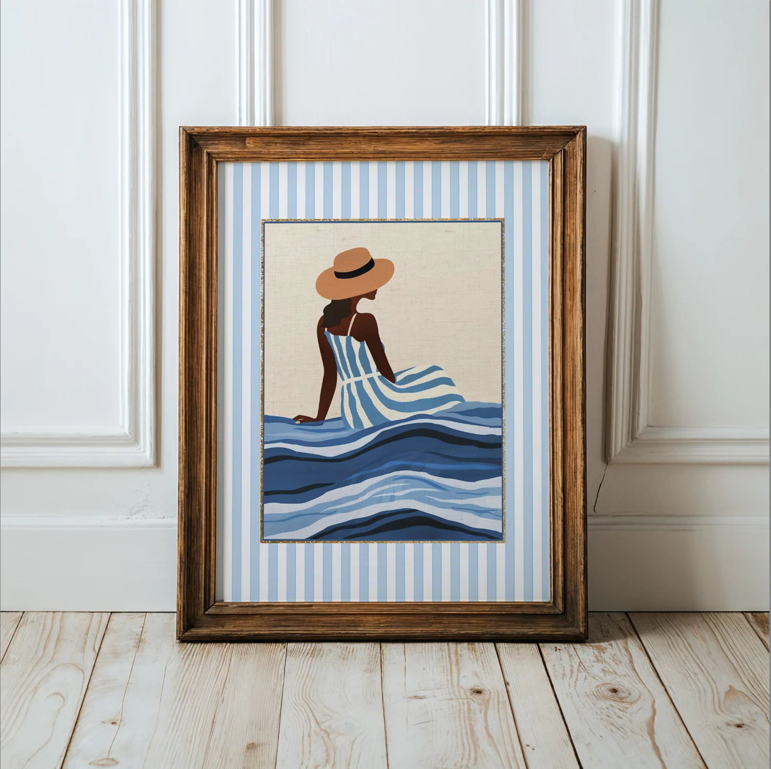 Cote d' Azur Artwork Beach House Collection Gallery Set of 3 Coastal Wall Art - Image 9