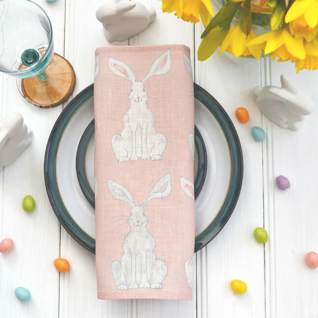 Easter Rabbit Linen Napkins - Image 6