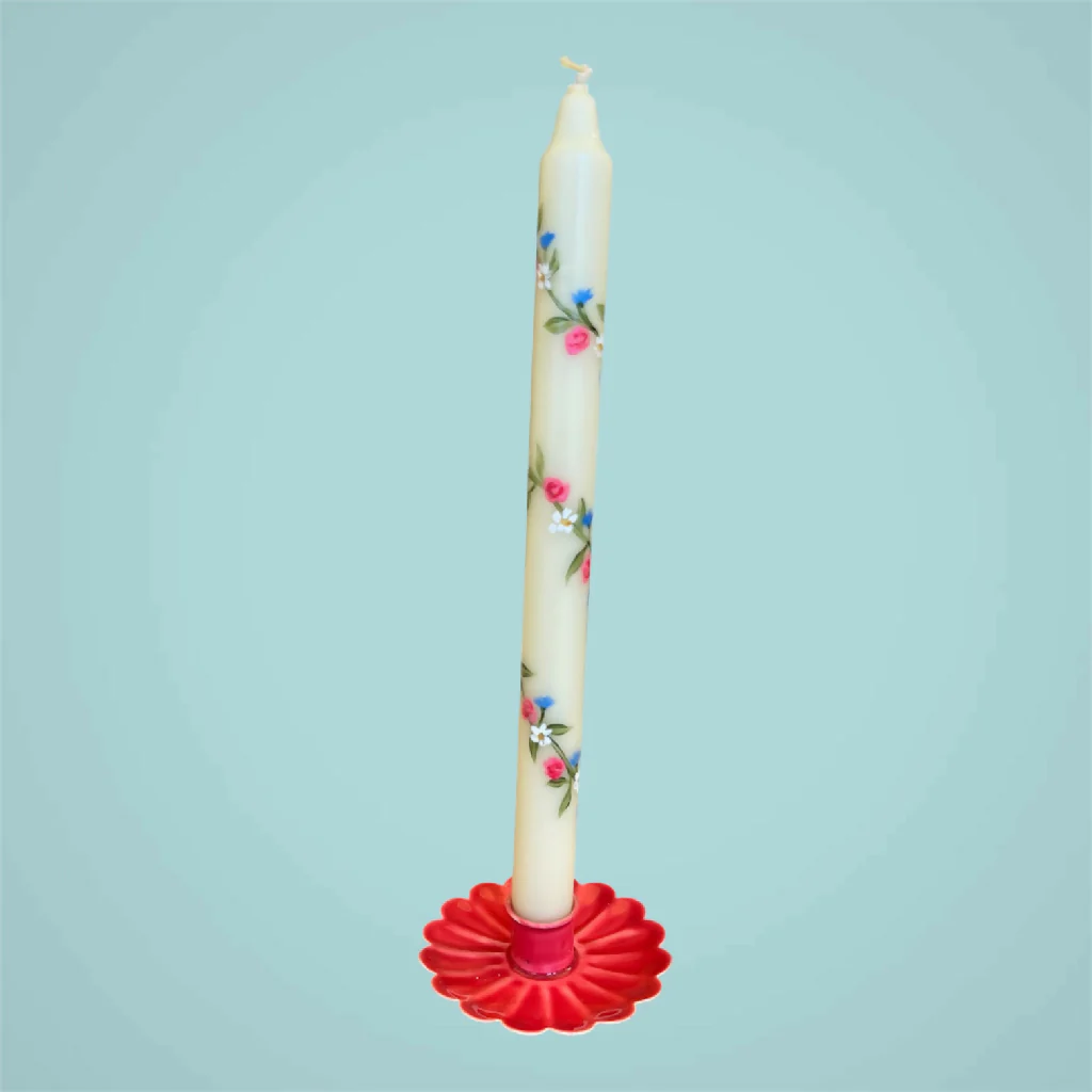 Enamel flower candle holder - Image 3