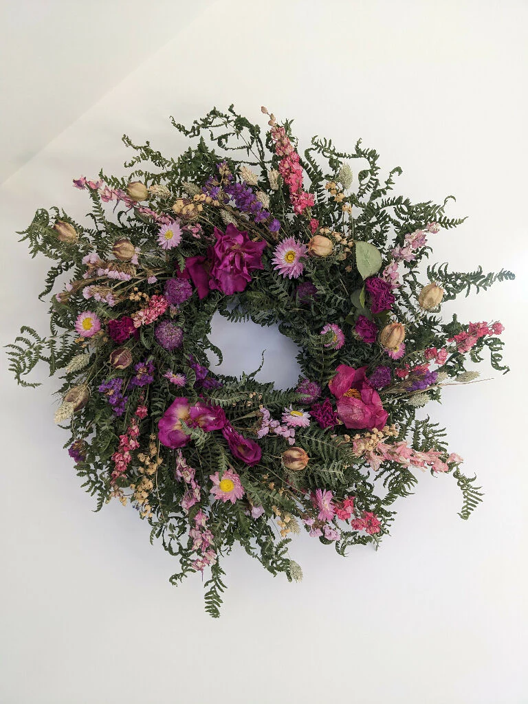Handmade Everlasting Wreath From Dried Flowers - Image 3