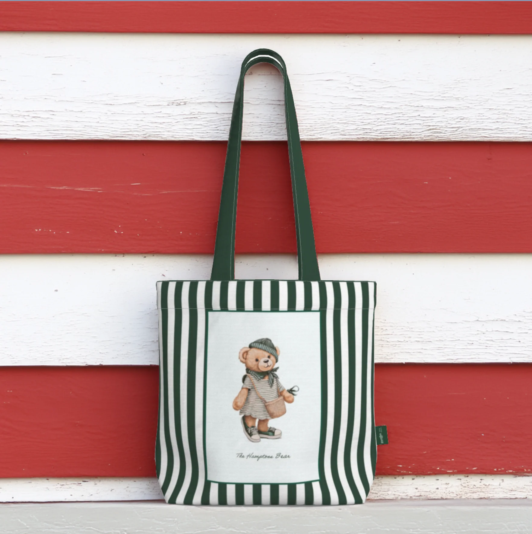 Everyday Tote Bag, The Hamptons Bear Shopper - Image 6