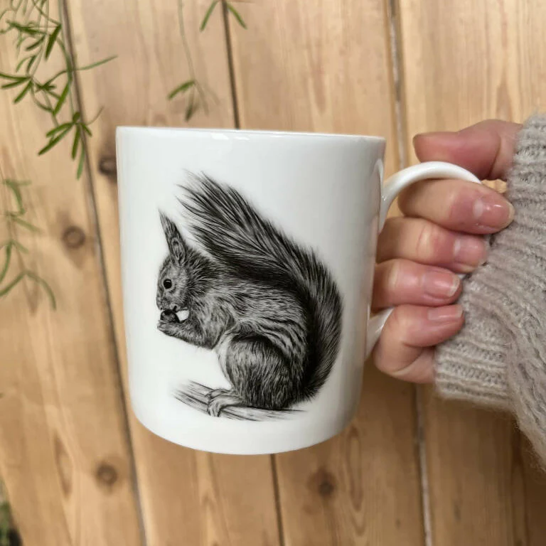 Fine Bone China Red Squirrel Mug - Image 3