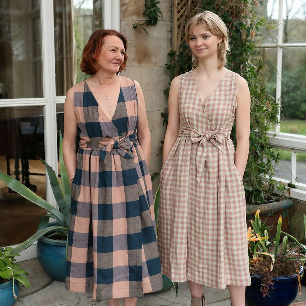 Frida Linen Wrap Dress - Image 6
