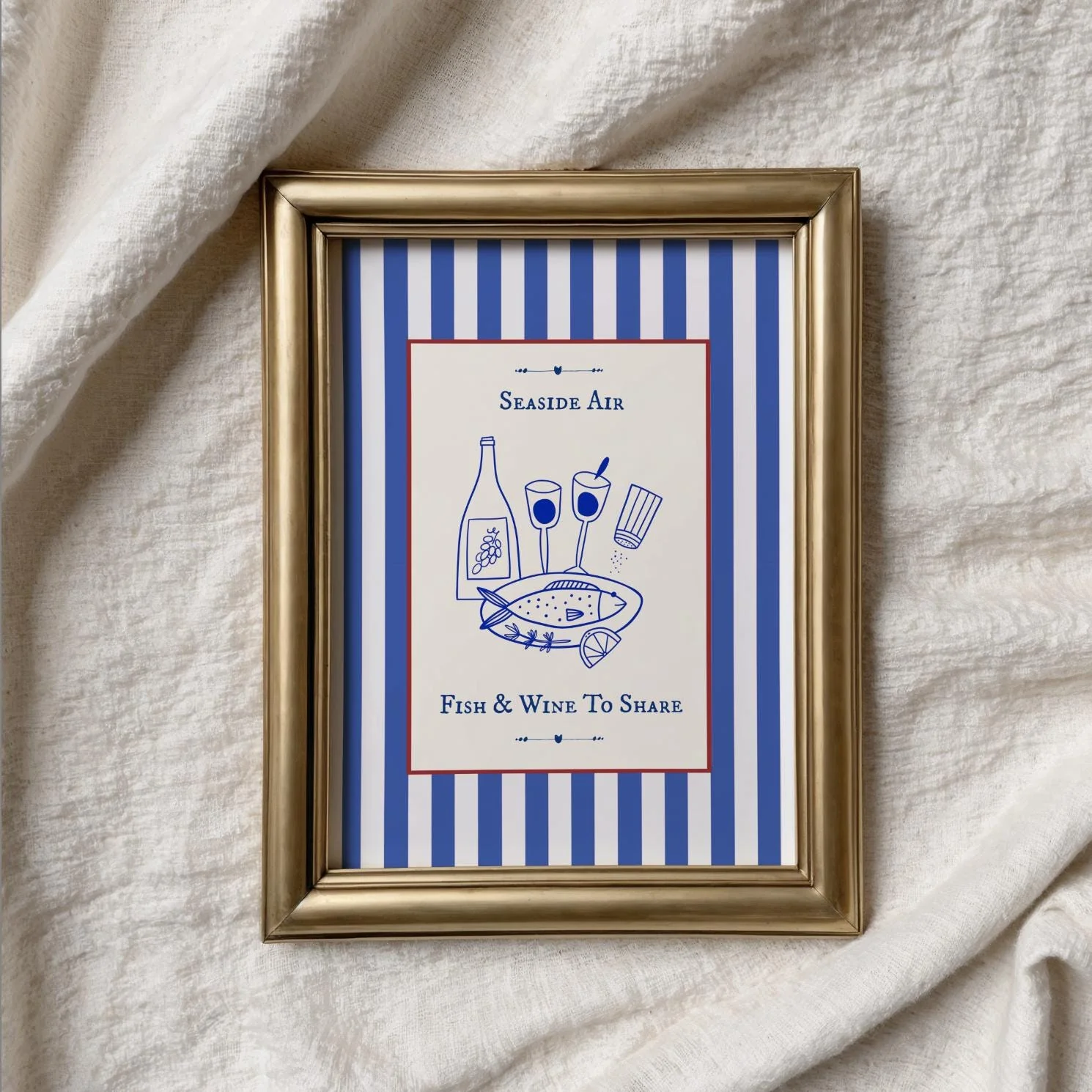 Fun Coastal Art Print Graphic Kitchen Wall Art - Image 4