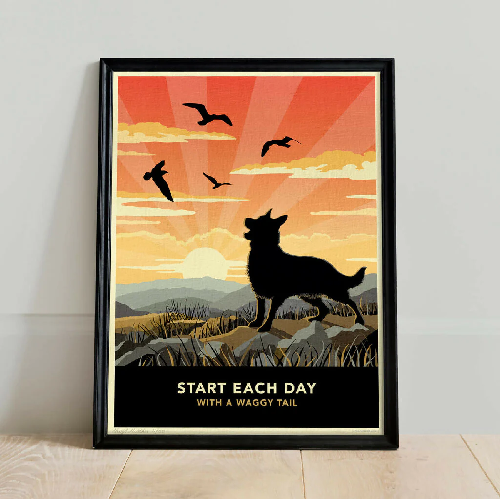 GERMAN SHEPHERD ‘WAGGY TAILS’ LIMITED EDITION ART PRINT - Image 5