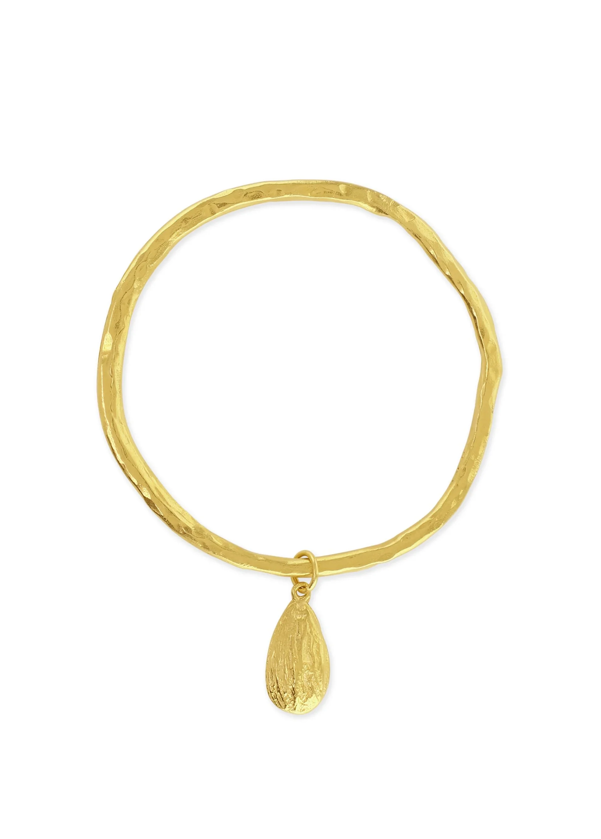 Hammered Almond Bangle - Image 4