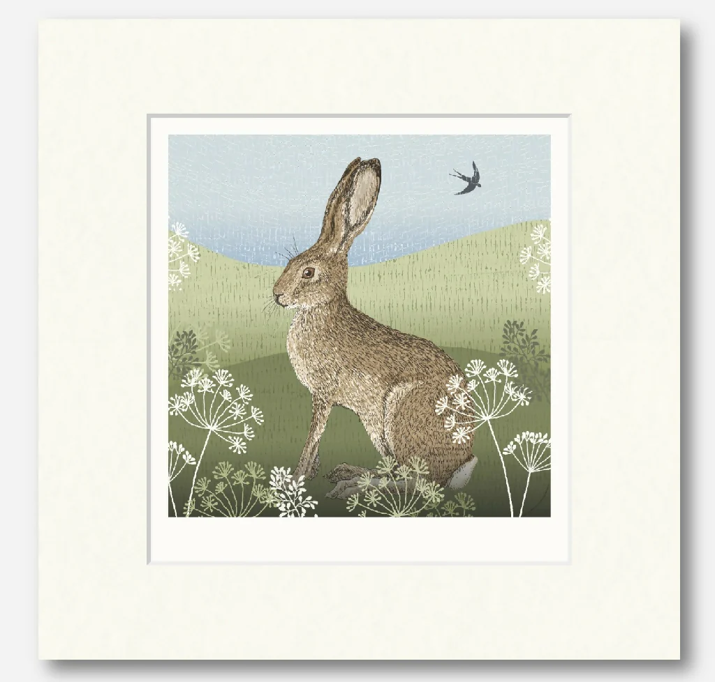 Hare -Signed and mounted Giclée Art Print - Image 5