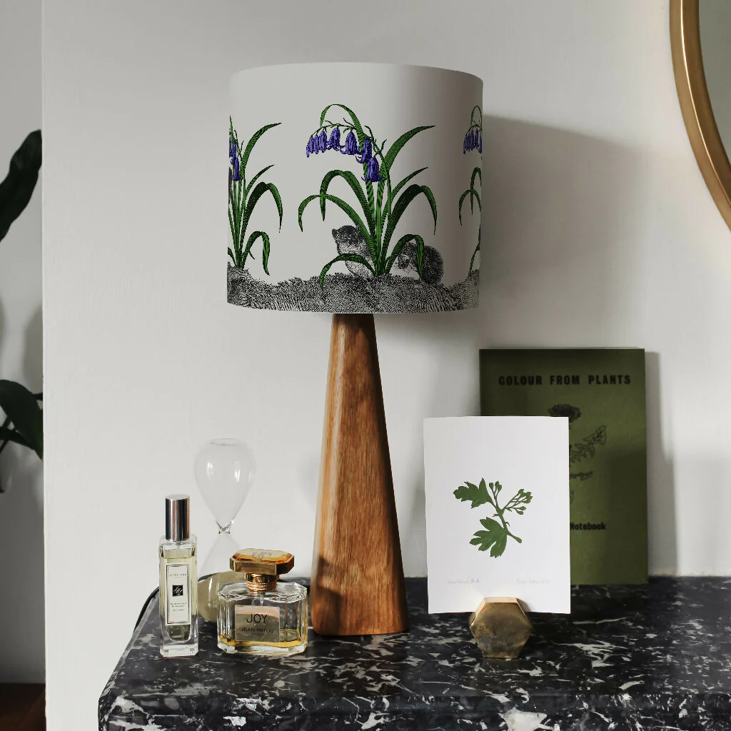 Hide & Seek – Mice in Bluebells Lampshade – British Wildlife Collection - Image 8