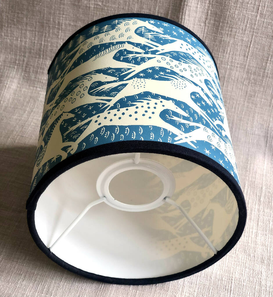 'Horses Horses Horses' Lampshade in Blue - Image 3