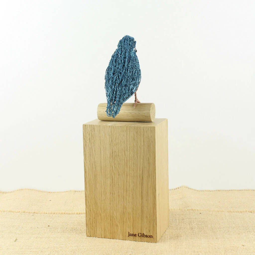 Kingfisher Wire Bird Sculpture - Image 5