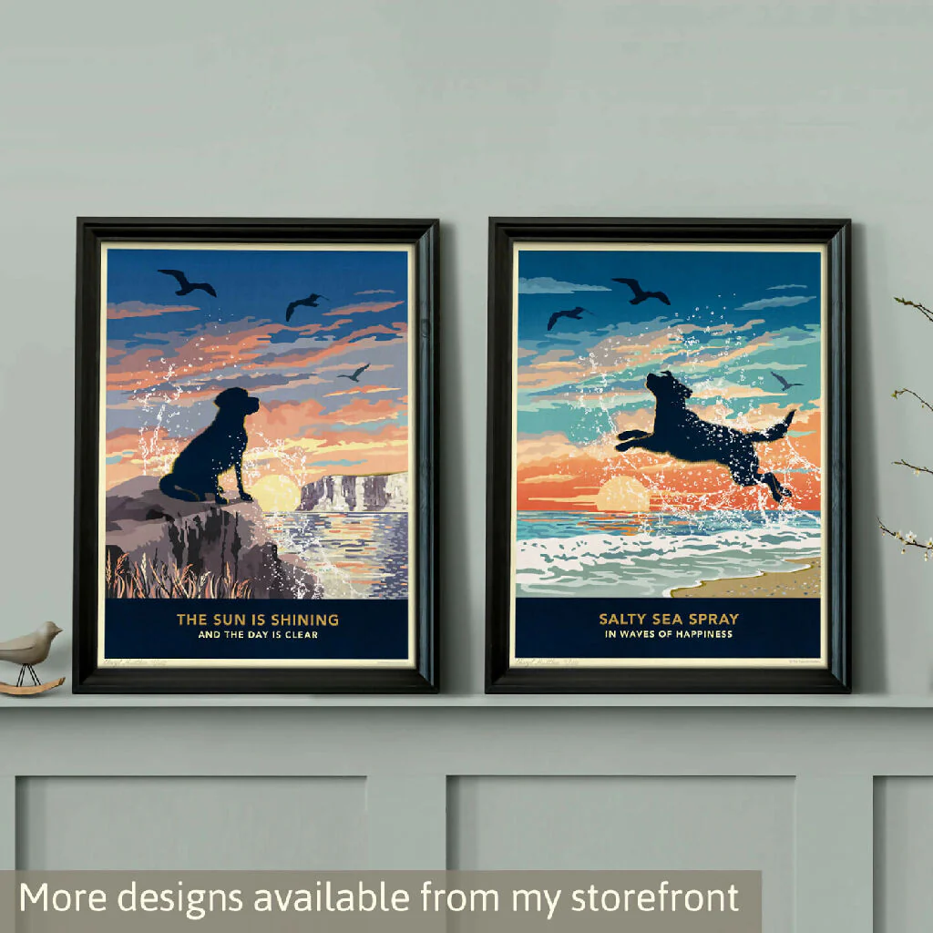 LABRADOR ‘WAGGY TAILS’ LIMITED EDITION ART PRINT - Image 12