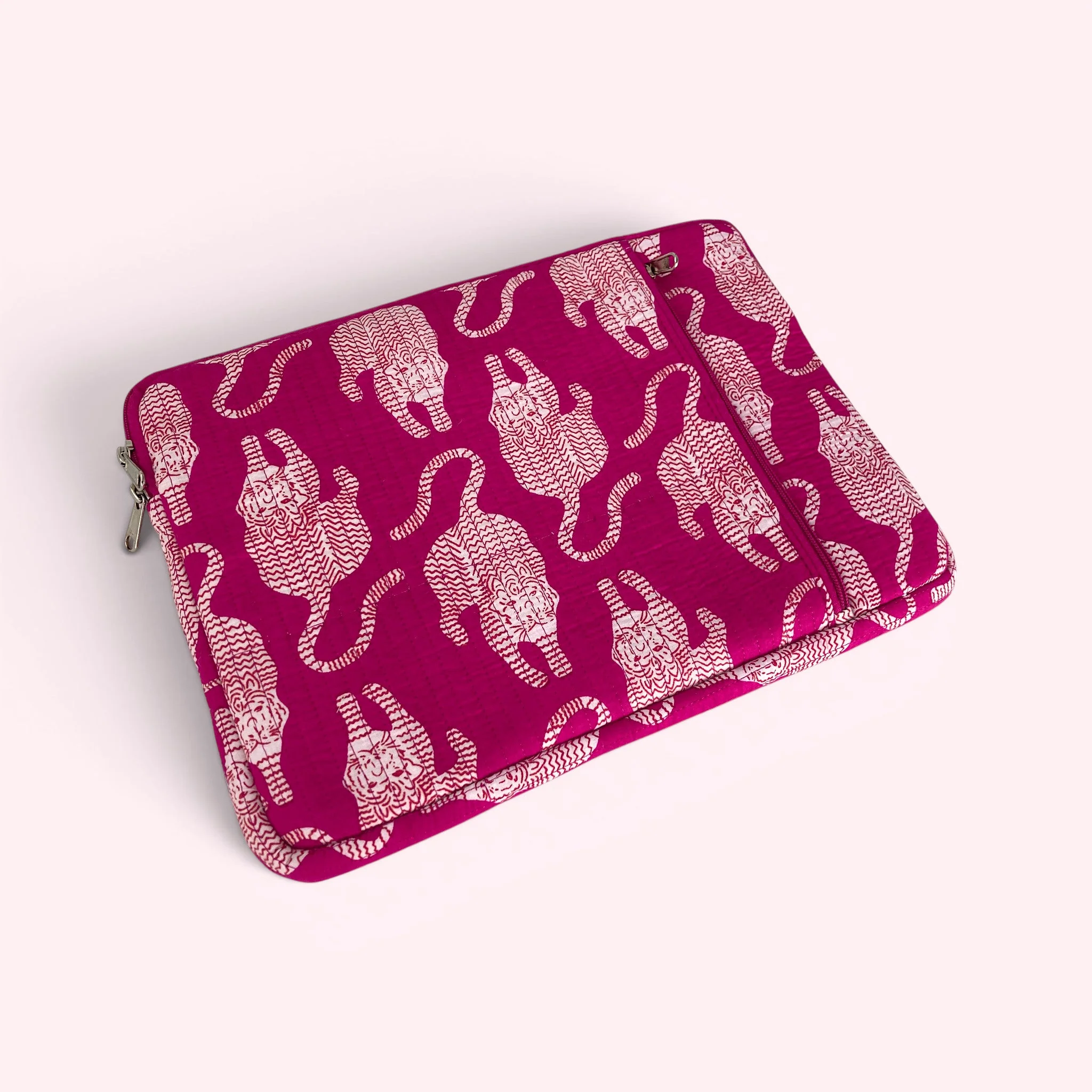 Laptop or iPad Case | Pink Tiger Print - Image 2