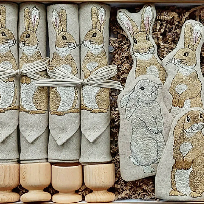 Luxury Embroidered Rabbit Gift Set - Image 9