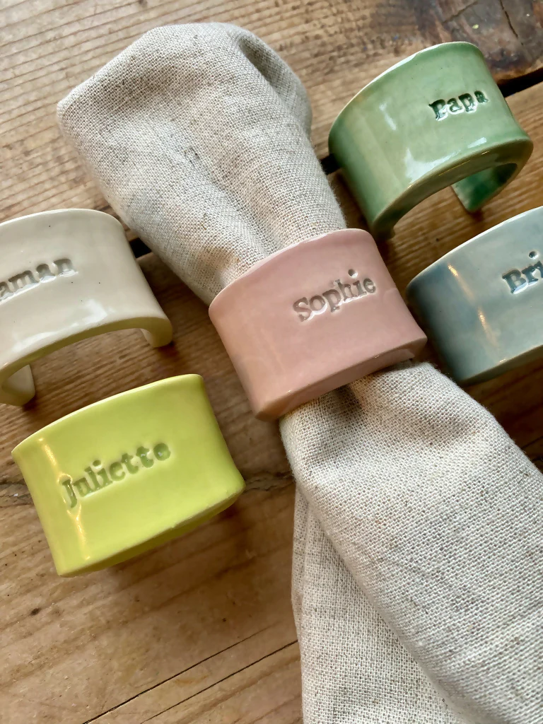Luxury Personalised Ceramic Napkin Rings – Wedding Favours & Place Settings - Image 7