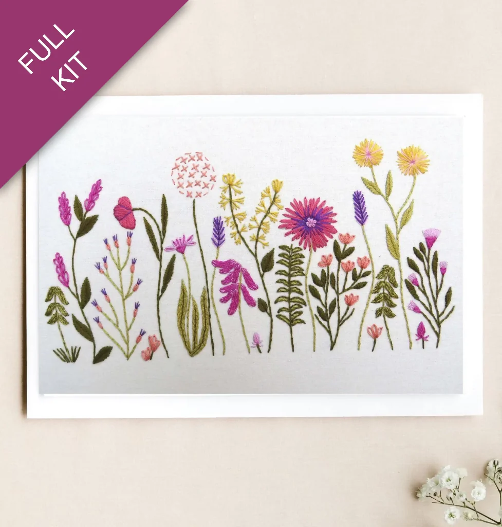 Meadow Flowers Hand Embroidery Kit - Image 6