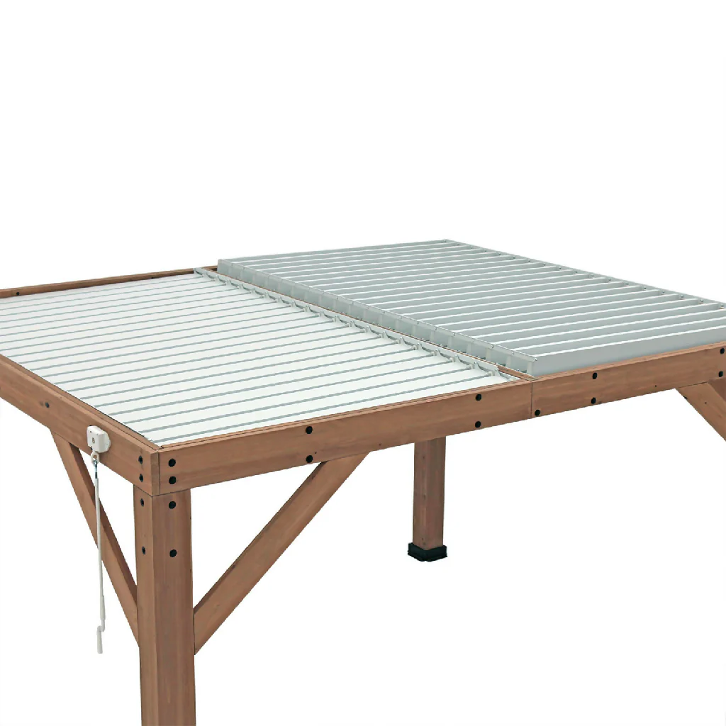 Meridian 13 x 11 (4m x 3.4m) Wood Pergola With Louvered Roof - Image 3