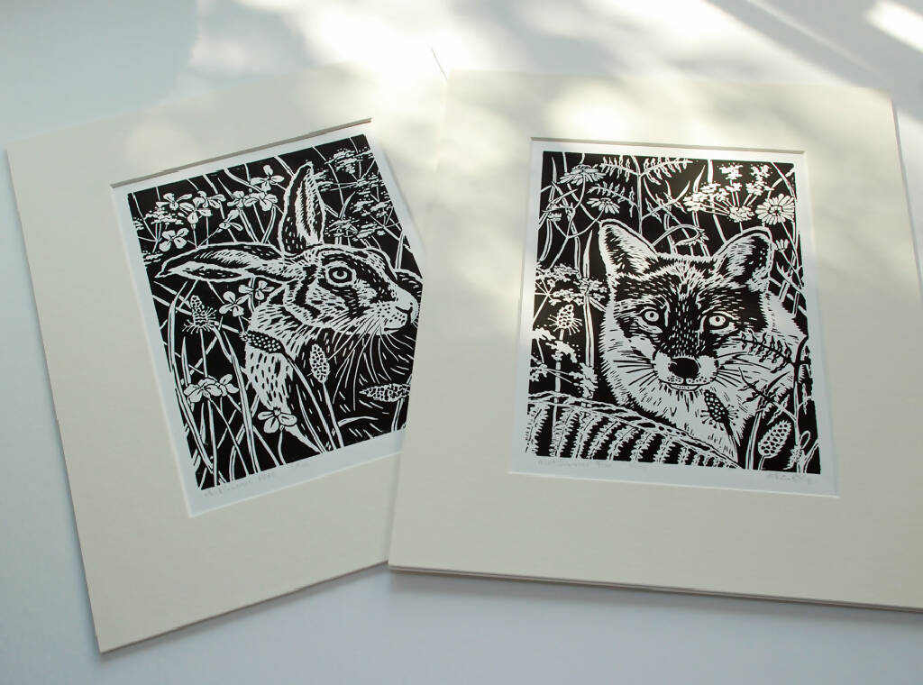 Midsummer Hare - Limited Edition - Original Linocut Print - Image 7
