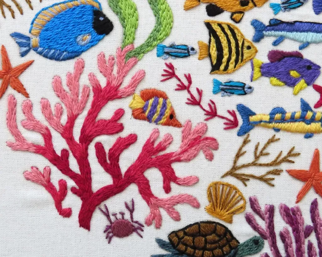 Ocean Wonders Modern Hand Embroidery Kit - Image 7