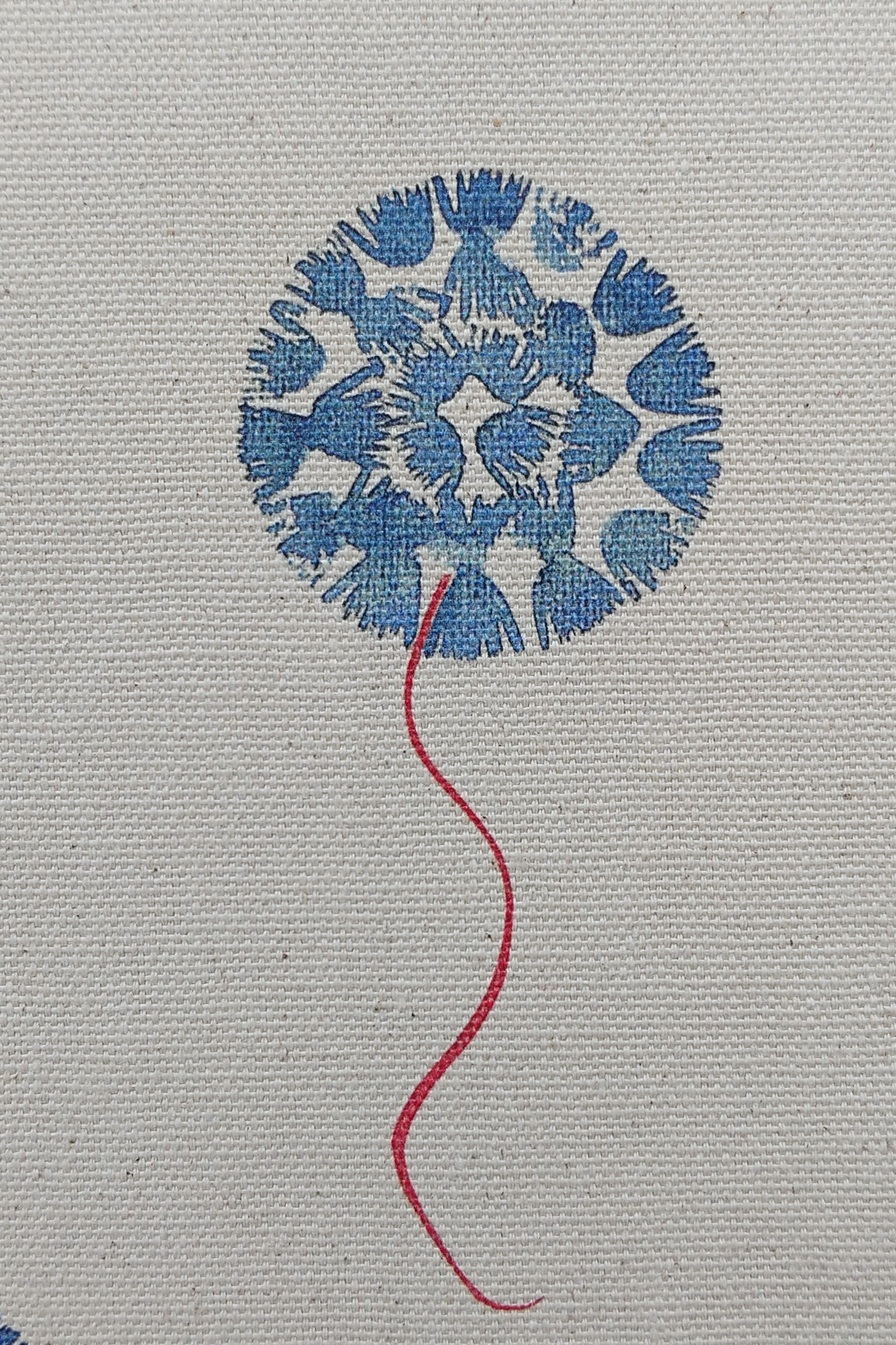 Organic Aga Hob Cover and Table Protector - Machair Floret Blue - Image 5