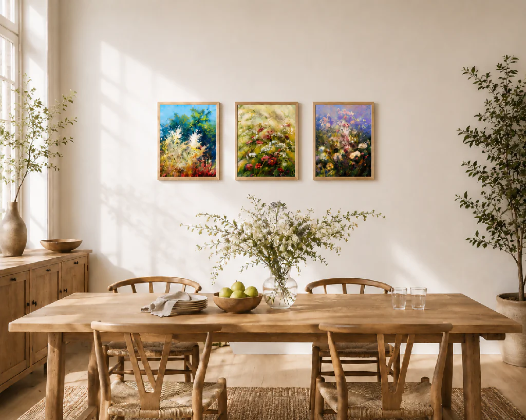 Original painting 'Grass and Cosmos Melody' by Mariusz Kaldowski - Image 6