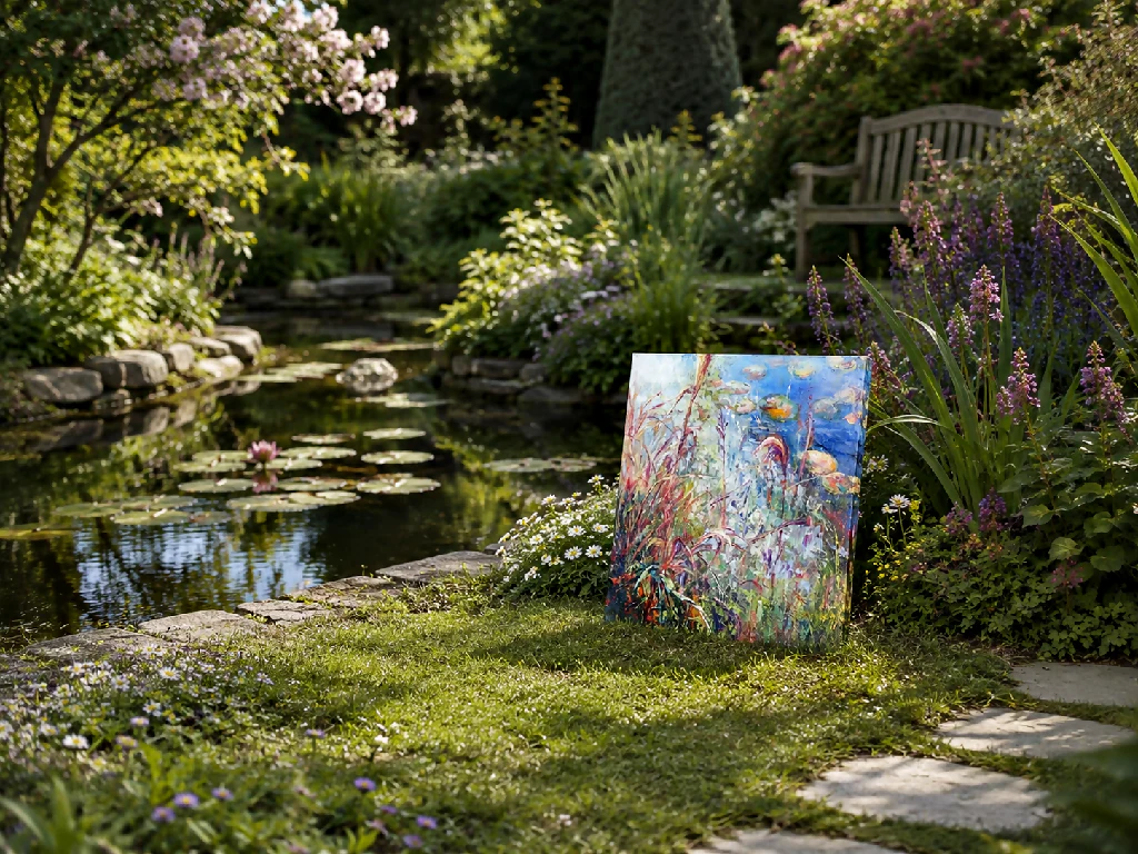 Original painting 'Wild Pond' by Kasia Kaldowski - Image 5