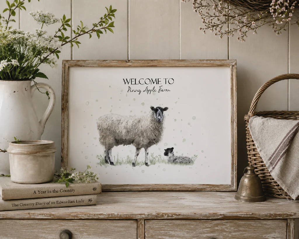Personalised Swaledale Sheep Print - Image 3