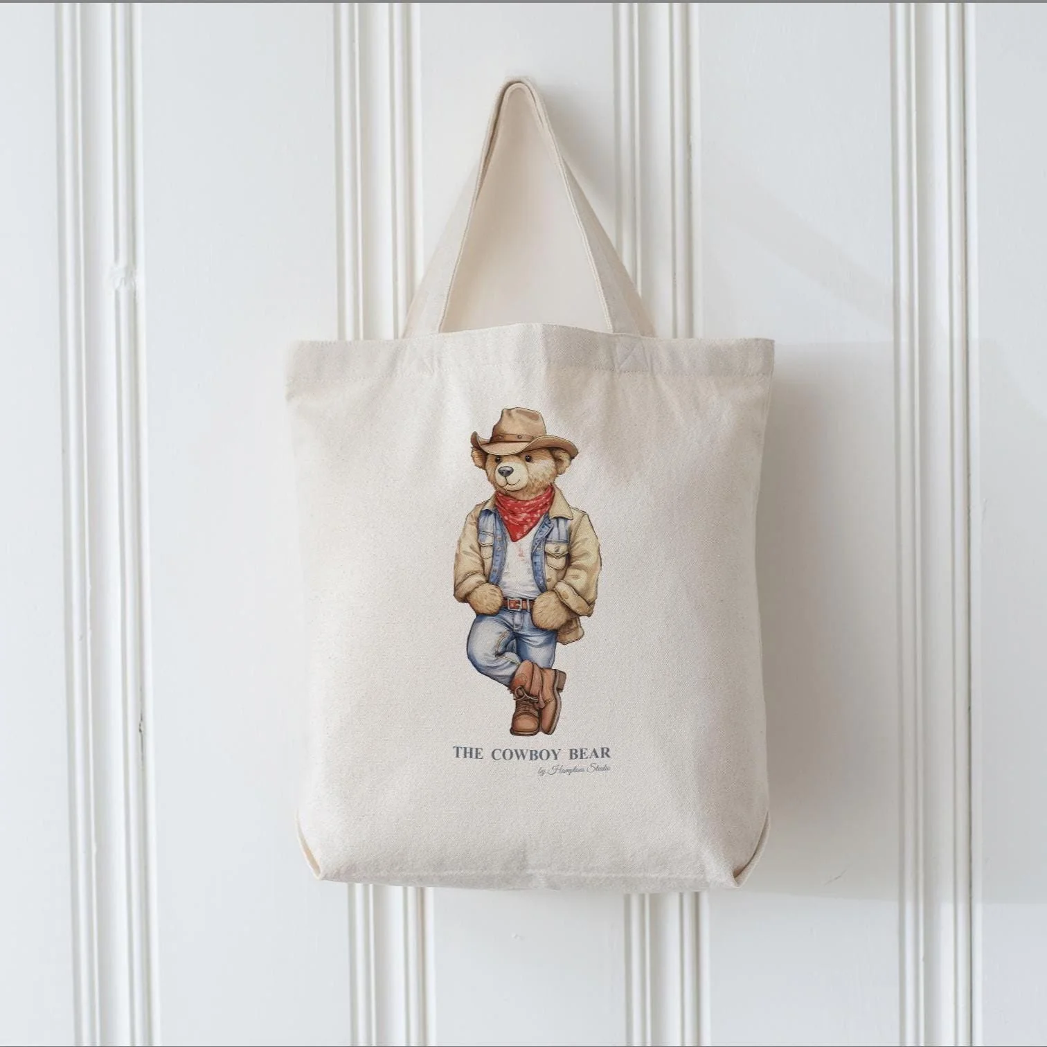 Personalized Tote Bear Bag Cotton Tote Bear Beach Tote, Hamptons Aesthetic Preppy Bag Coastal Grandma - Image 5
