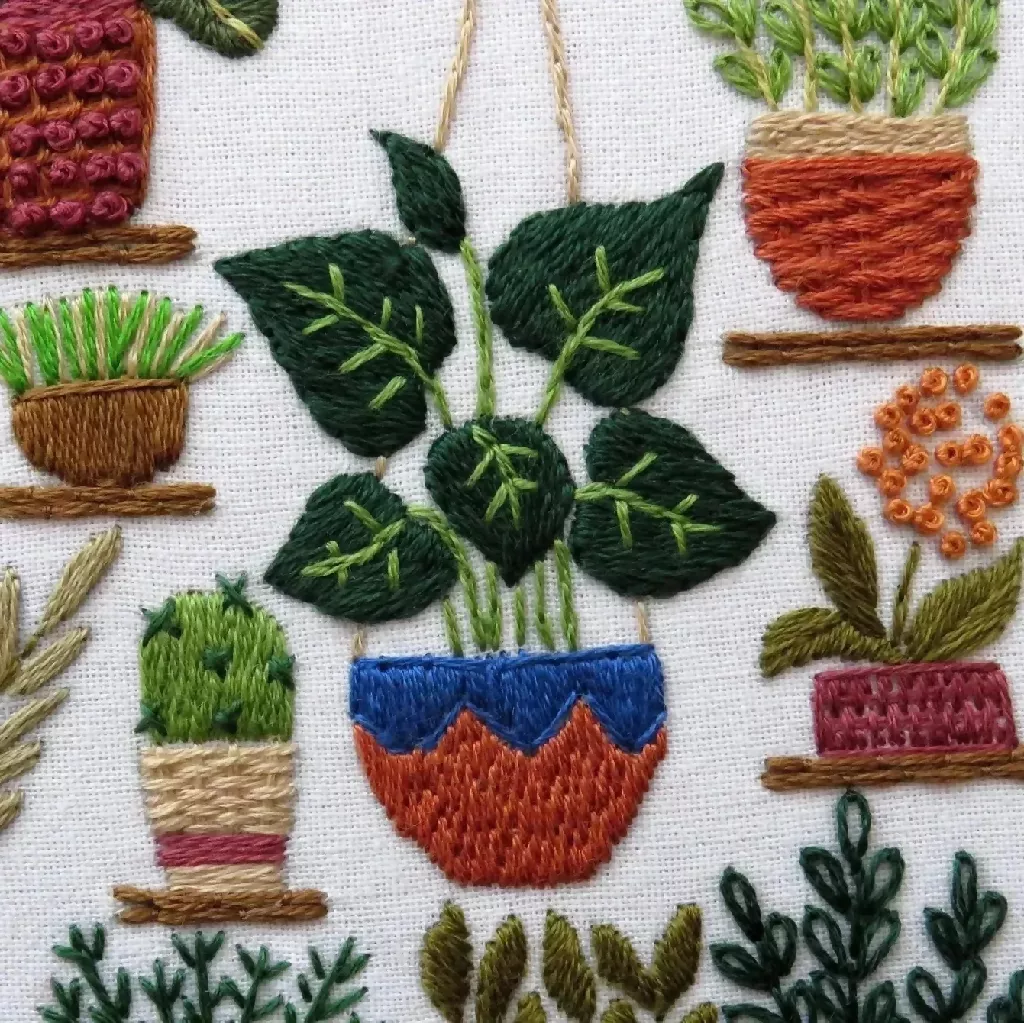 Plantopia Modern Hand Embroidery Kit - Image 4