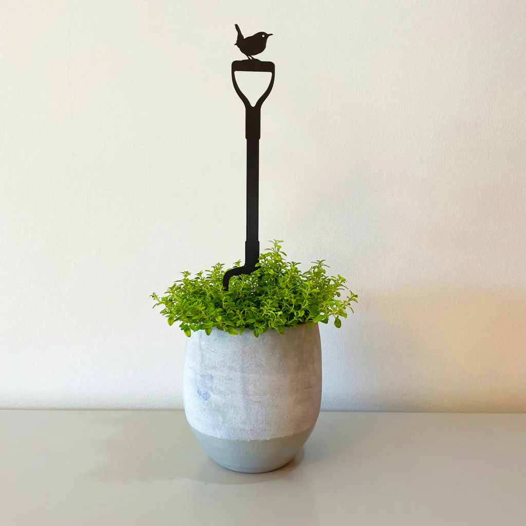 Pot Stems - Wren on a fork