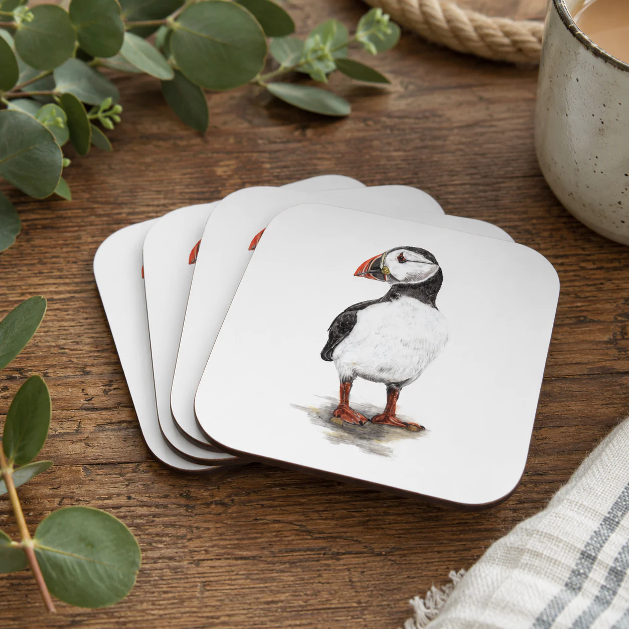 Puffin Coasters (Set of 4)