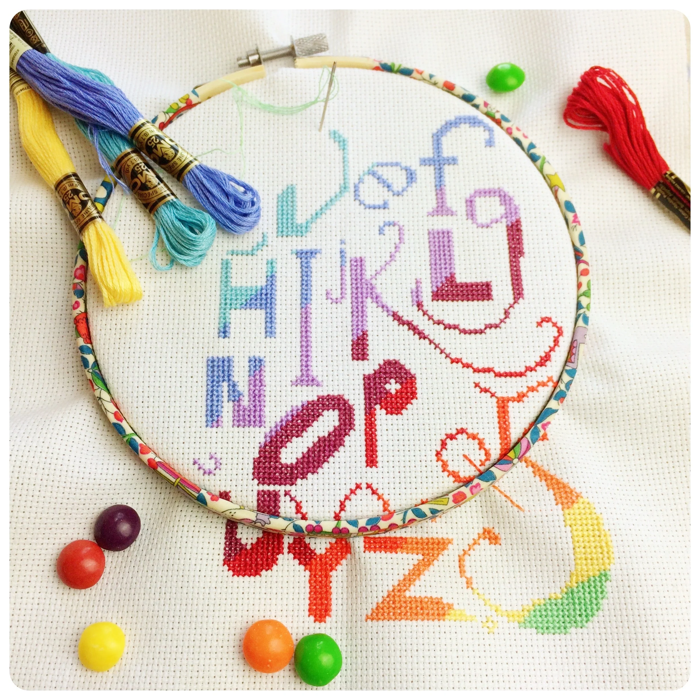 Rainbow Alphabet Sampler Cross Stitch Kit - Image 8