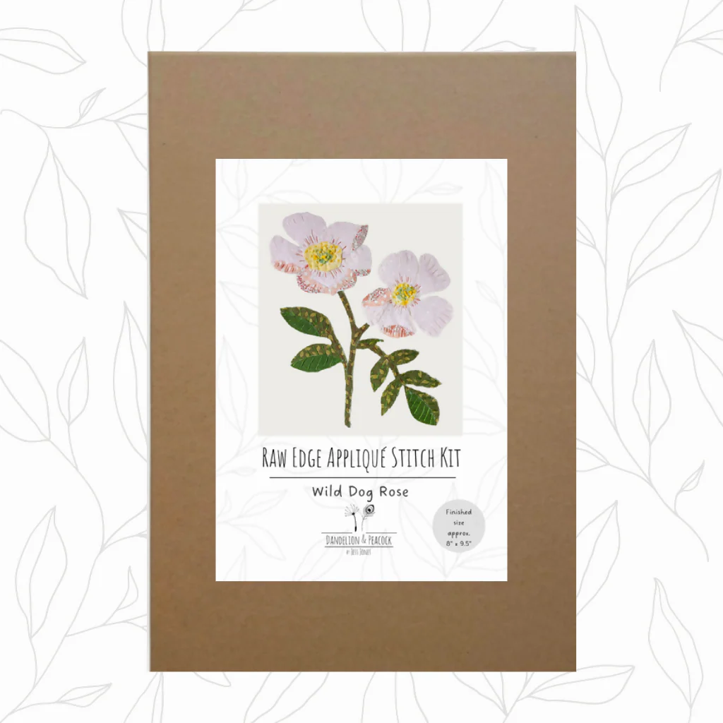 Raw Edge Appliqué Stitch Kit - Wild Dog Rose - Image 3