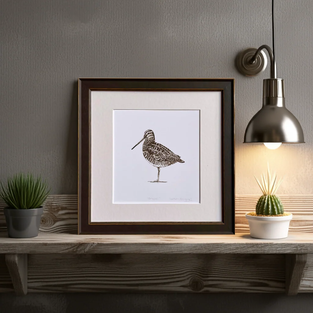 Snipe White -Signed and mounted Giclée Art Print - Image 3