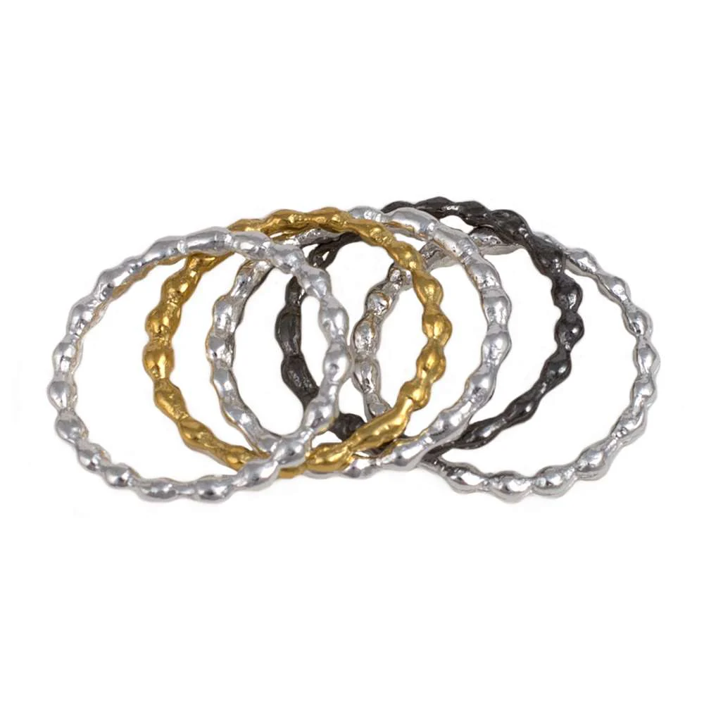 Sterling Silver Ring - 5 Bands - Image 2