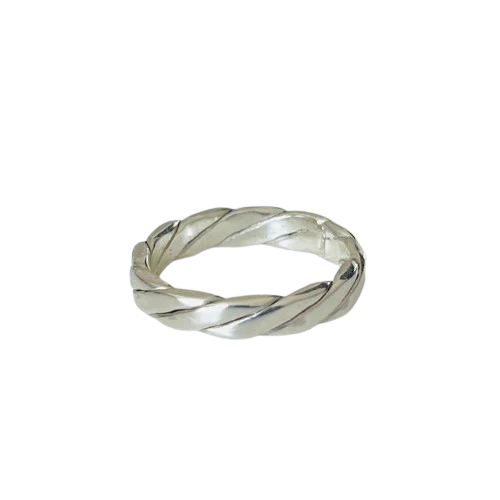 Sterling Silver Twisted Rope Ring - Image 2