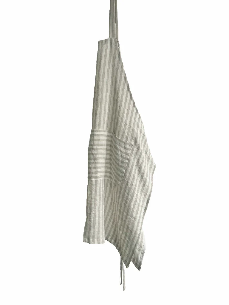 Striped Linen Apron - Image 3
