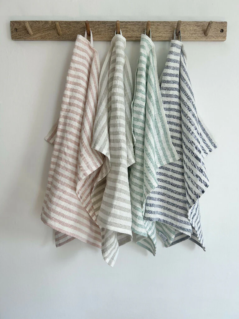 Striped Linen Tea Towel - Image 2