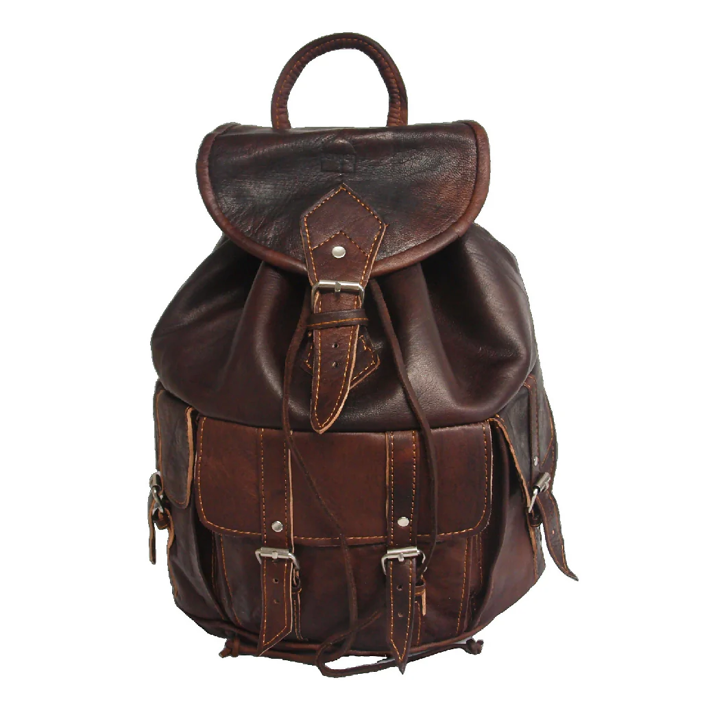 The Larache Large Rucksack in Dark Brown - Image 2