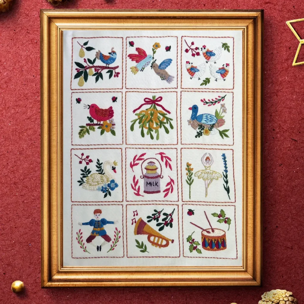 Twelve days of Christmas Hand Embroidery Kit - Image 9