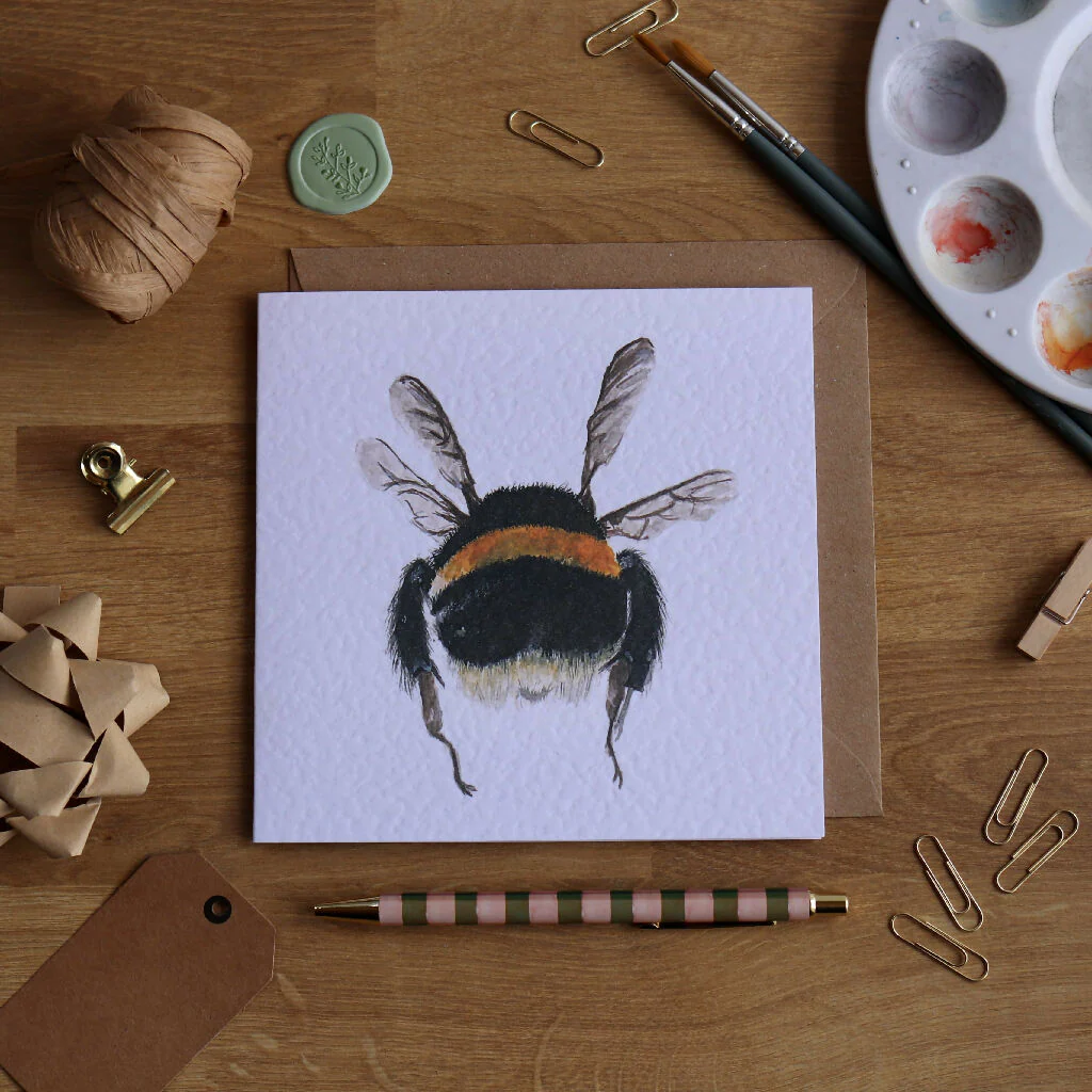 Flying Bee Greeting Card